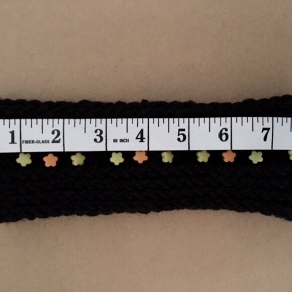 Unique stretchy headband, Ear warmer with beads - Picture 6 of 7